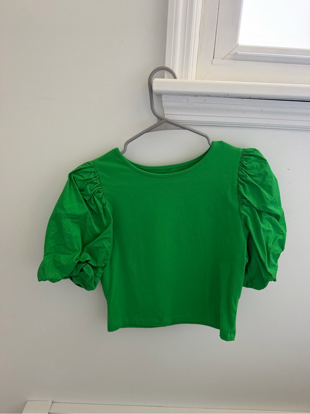 a new day Green Puff Sleeve Tee